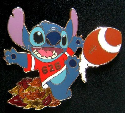 Stitch kicking football pin (Autumn pin set)