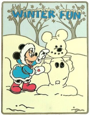 Disney Parks Blizzard Beach Mickey Minnie Snow Much Fun Pin New With Card 