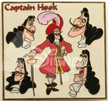 Captain Hook model sheet pin from our Pins collection