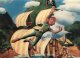 3D Disney postcard, featuring Peter Pan and the Jolly Roger